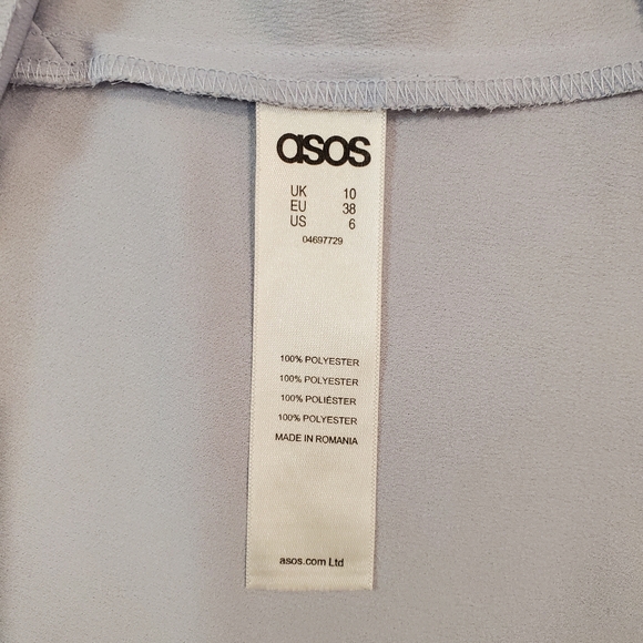 Asos Backless Cami Womens Size 6 Blue Scoop Neck Spaghetti Strap Top - Picture 8 of 10